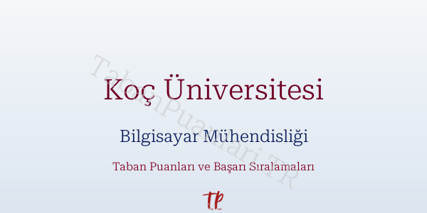 Koç Üniversitesi Bilgisayar Mühendisliği Taban Puanları ve Başarı Sıralamaları 2026