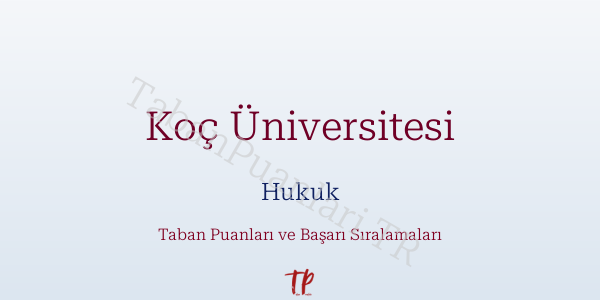 Koç Üniversitesi Hukuk Taban Puanları ve Başarı Sıralamaları 2026