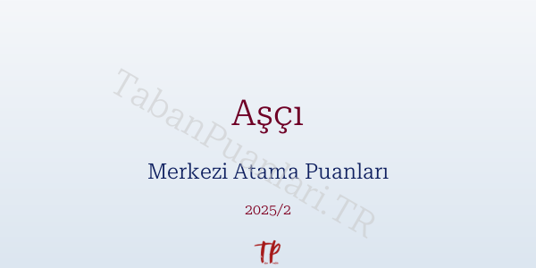 Aşçı KPSS Merkezi Atama Puanları ve Kontenjanları 2026