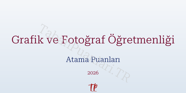 Grafik ve Fotoğraf Öğretmen Atama Puanları 2026