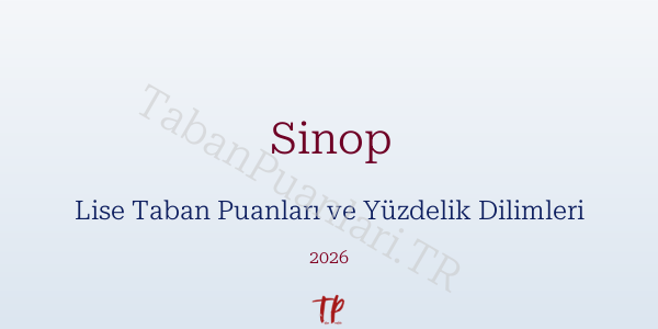 Sinop Lise Taban Puanları ve Yüzdelik Dilimleri 2026